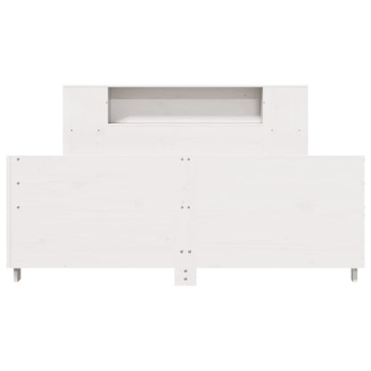 Bed Frame without Mattress White 140x190 cm Solid Wood Pine