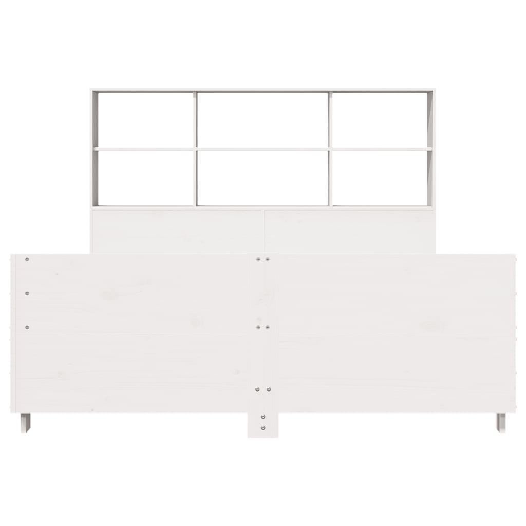 Bed Frame without Mattress White 160x200 cm Solid Wood Pine