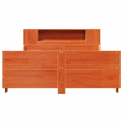 Bed Frame without Mattress Wax Brown 150x200 cm King Size Solid Wood Pine
