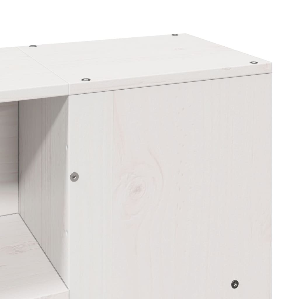 Bed Frame without Mattress White 135x190 cm Double Solid Wood Pine