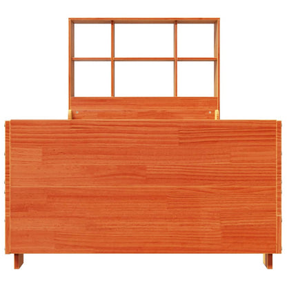 Bookcase Bed without Mattress Wax Brown 75x190 cm Small Single Solid Wood