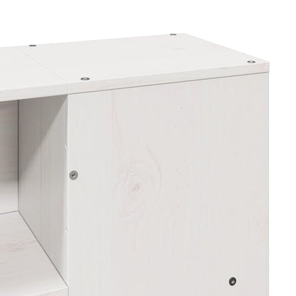 Bookcase Bed without Mattress White 140x190 cm Solid Wood