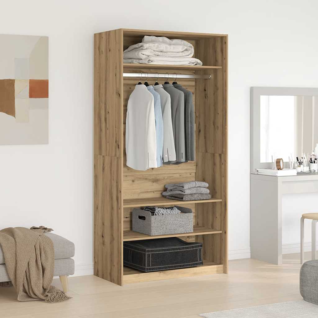 Wardrobe Artisan Oak 100x50x200 cm Engineered Wood