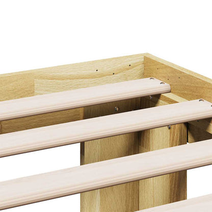 Bed Frame without Mattress 135x190 cm Solid Wood Oak