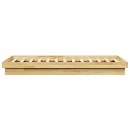 Bed Frame Without Mattress 100x200 cm Solid Oak Wood