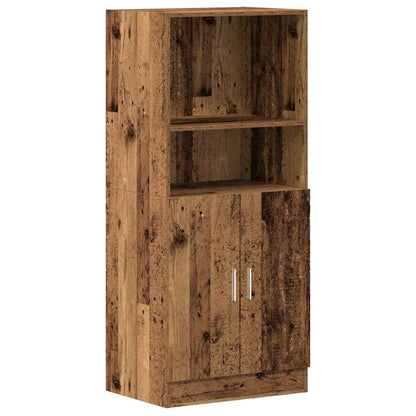 2 Piece Kitchen Cabinet Set Old Wood Engineered Wood