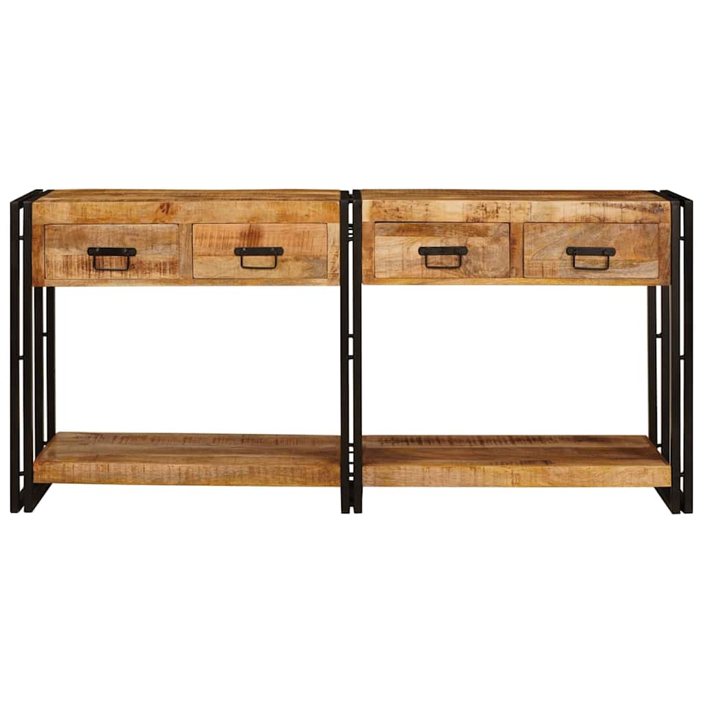 Console Tables 2 pcs Brown 161 x 33 x 75 cm Solid Mango Wood