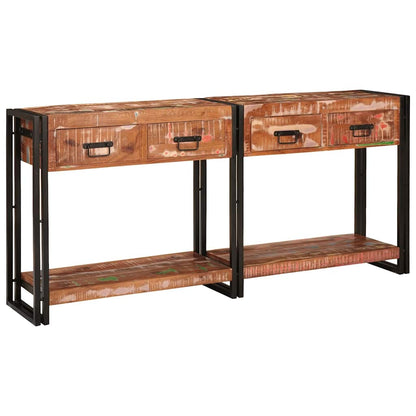 Console Tables with Drawer 2 pcs Multicolour 161 x 33 x 75 cm