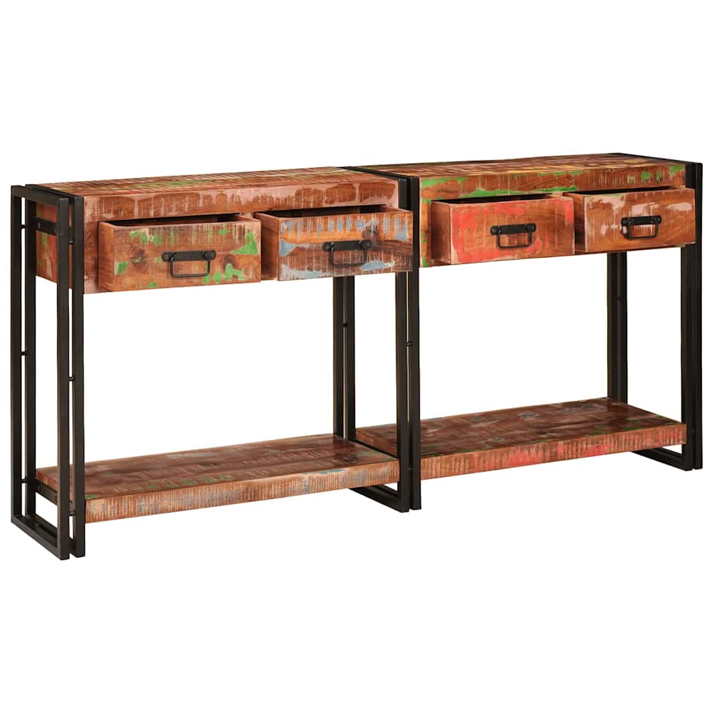 Console Tables with Drawer 2 pcs Multicolour 161 x 33 x 75 cm