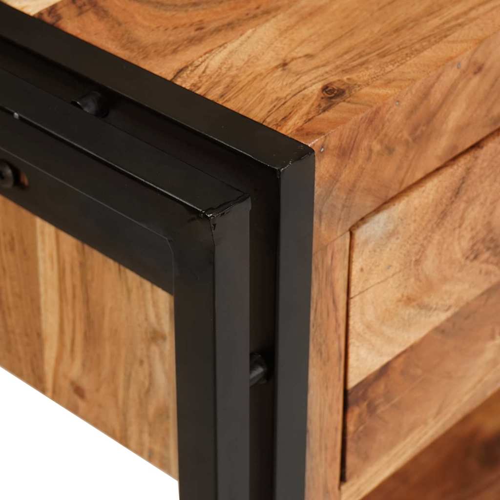Console Tables 2 pcs Brown 200 x 33 x 75 cm Solid Acacia Wood