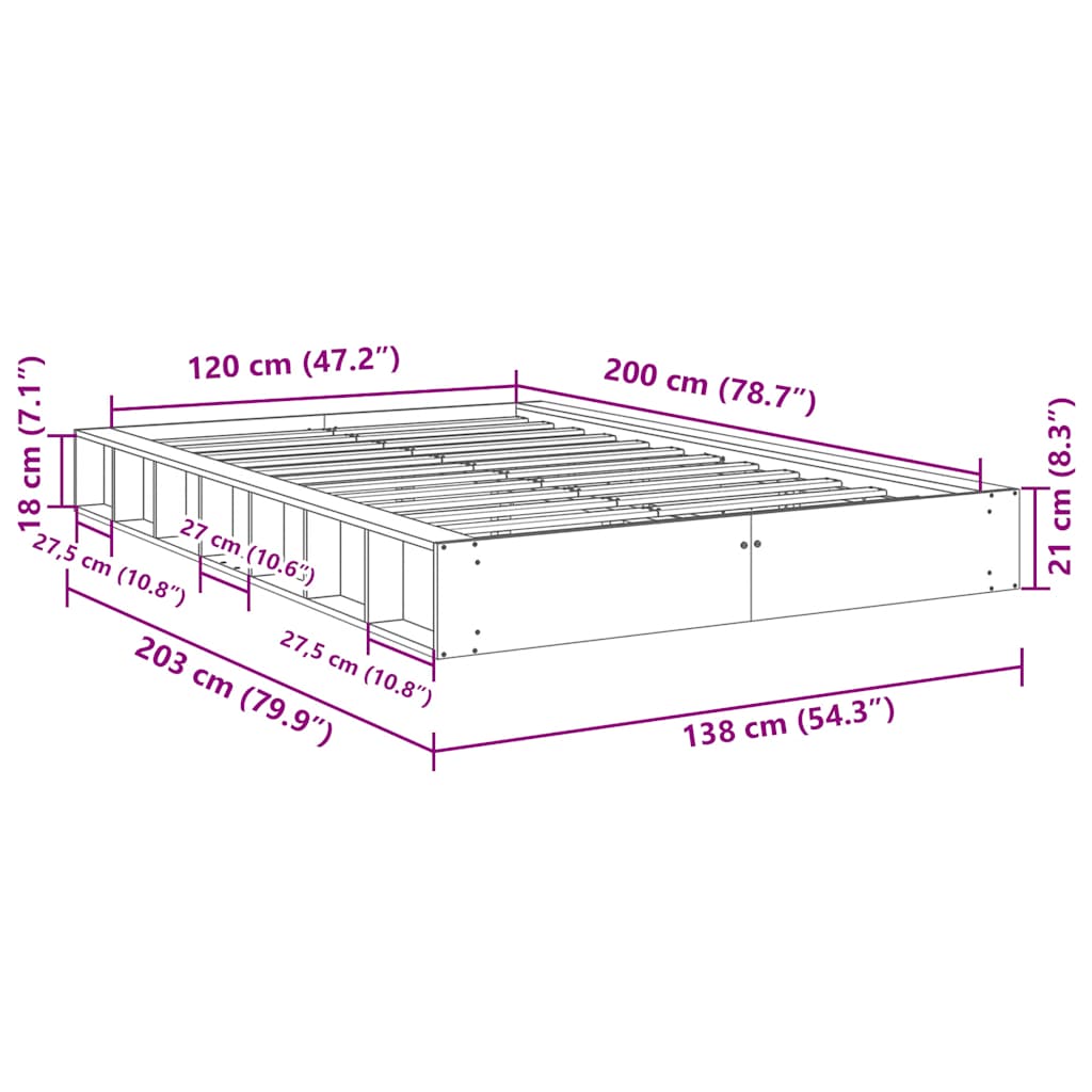 Bed Frame | Oak | Solid Oak wood | Double | Storage | Bed Frame