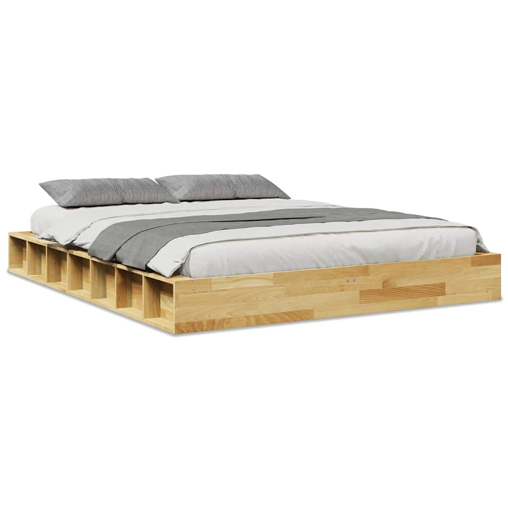 Bed Frame | Oak | Solid Oak Wood, Plywood Slats | Double | Bed Frame