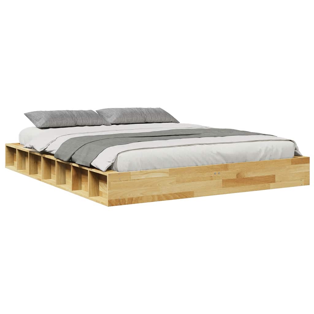 Bed Frame | Oak | Solid oak wood, Plywood | Double | Bed Frame