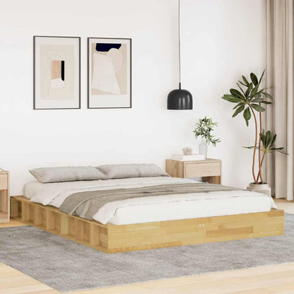 Bed Frame | Oak | Solid oak wood, Plywood | Double | Bed Frame