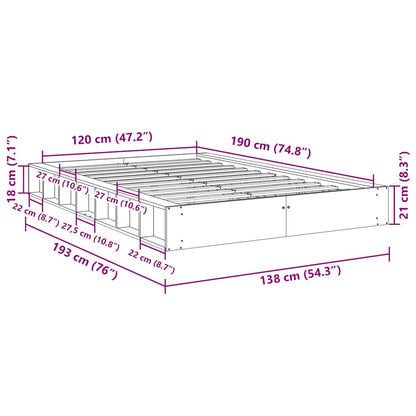 Bed Frame | Oak | Solid oak wood | Double | Bed Frame | Rectangular
