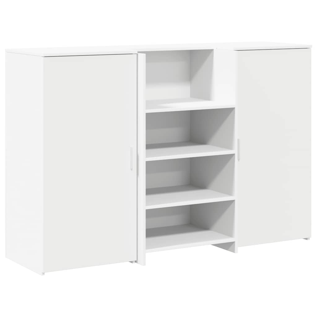 Reception Desk White 155x50x103.5 cm Engineered Wood