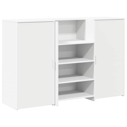 Reception Desk White 155x50x103.5 cm Engineered Wood