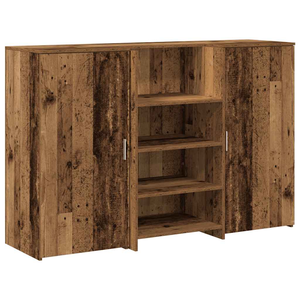 Reception Desk Old Wood 155x50x103.5 cm Engineered Wood