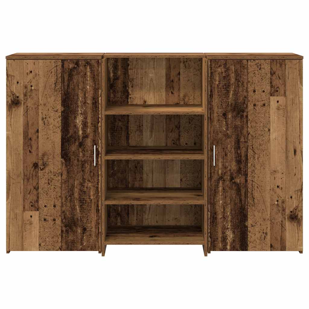 Reception Desk Old Wood 155x50x103.5 cm Engineered Wood