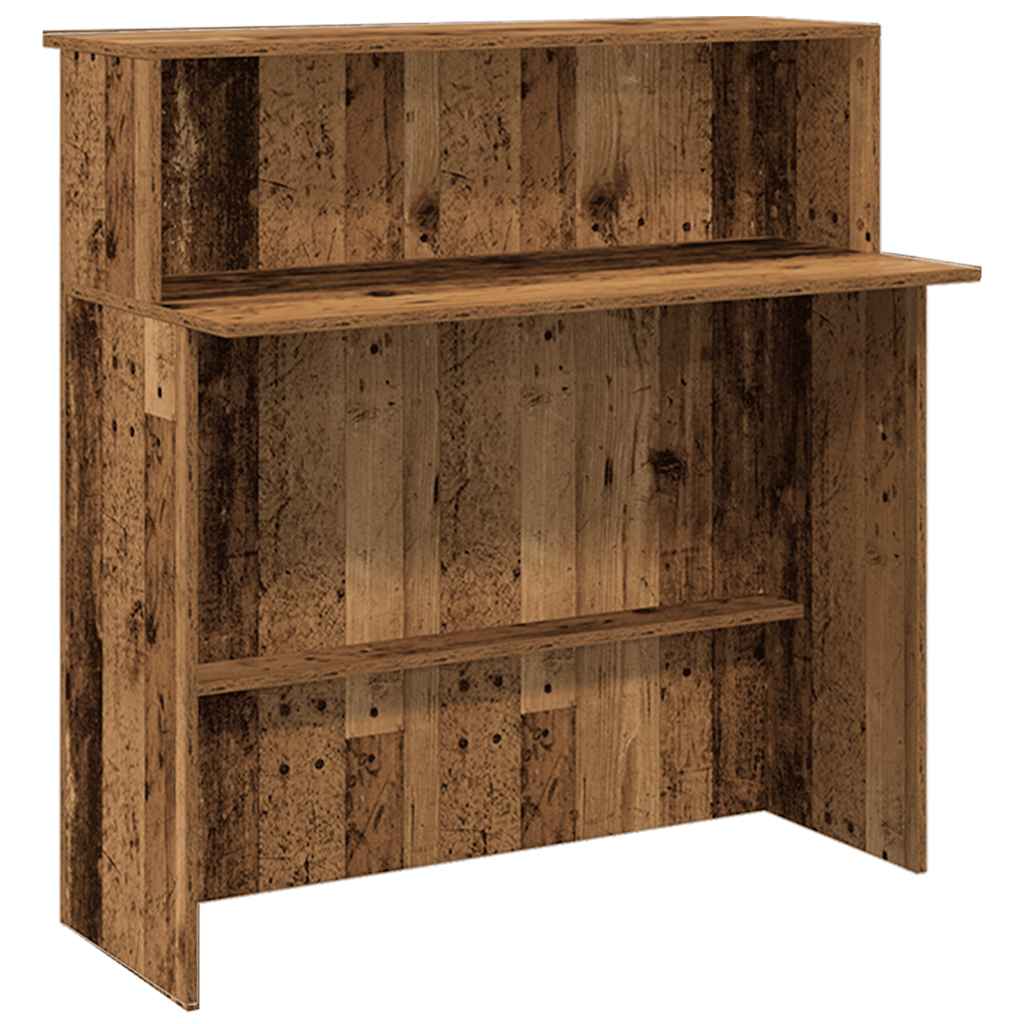 Reception Desk Old Wood 180x50x103.5 cm Engineered Wood