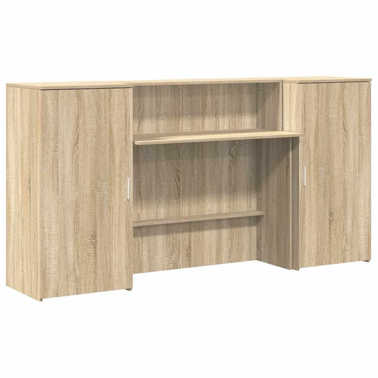 Reception Desk Sonoma Oak 200x50x103,5 cm Engineered Wood