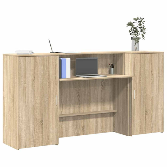 Reception Desk Sonoma Oak 200x50x103,5 cm Engineered Wood
