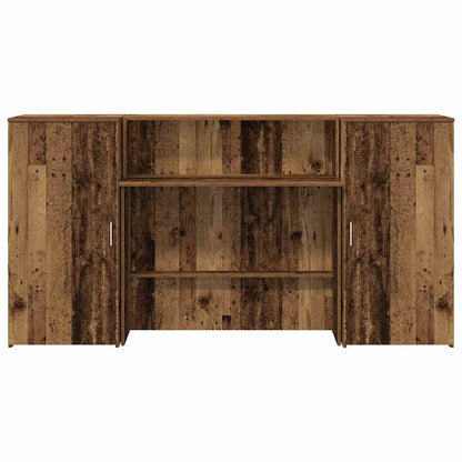 Reception Desk Old Wood 200x50x103.5 cm Engineered Wood