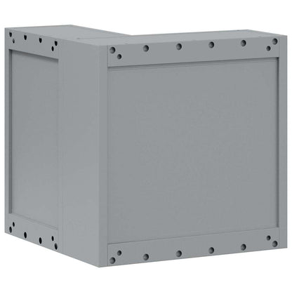 Tool Cabinet with Shelf with Lock Red and Grey 55 x 55 x 55 cm