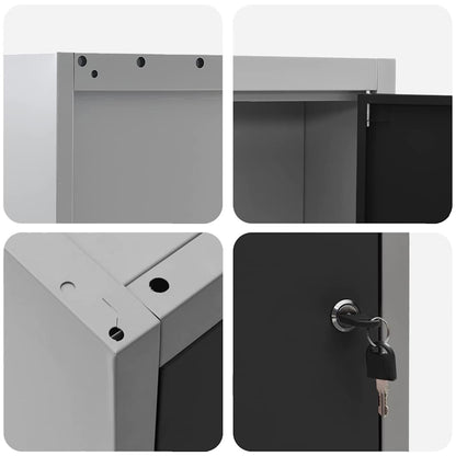Tool Cabinet with Shelf Black and Grey 50 x 20 x 55 cm