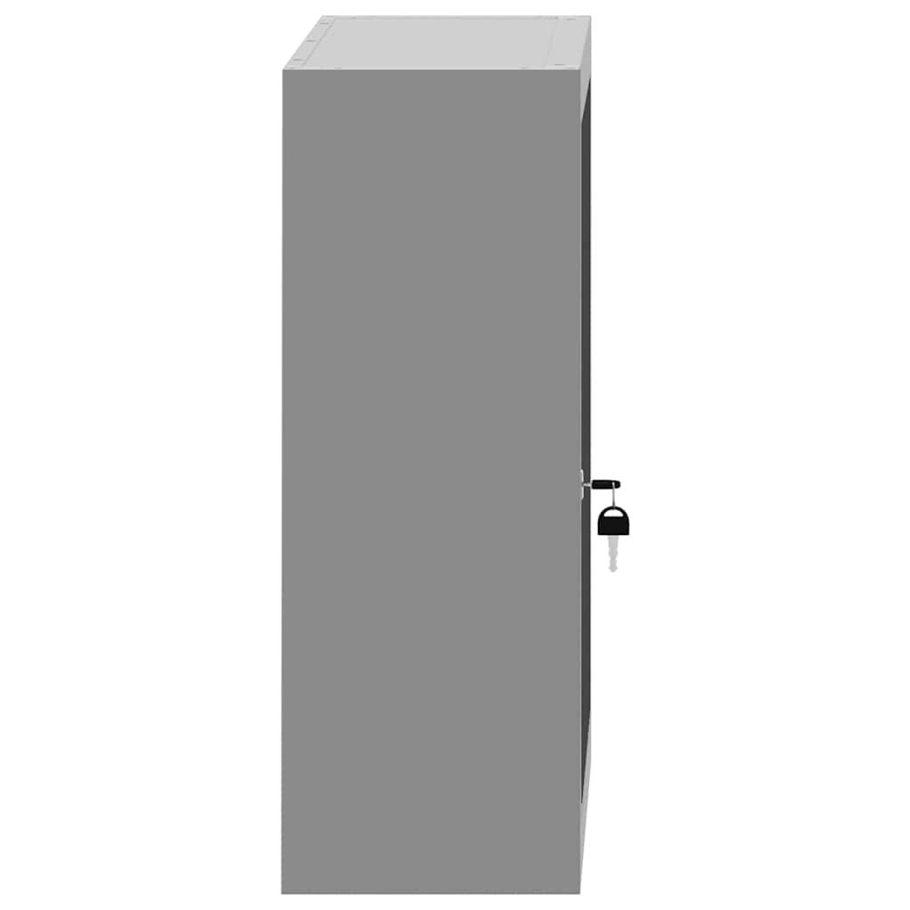 Tool Cabinet with Shelf Black and Grey 50 x 20 x 55 cm