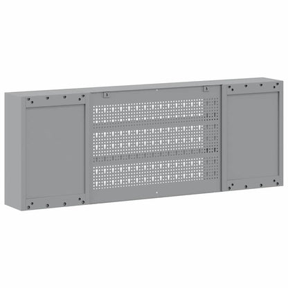 Tool Cabinet with Shelf Black and Grey 150 x 20 x 55 cm