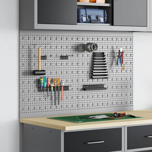 Tool Wall Panel 2 pcs Grey 100 x 1 x 60 cm