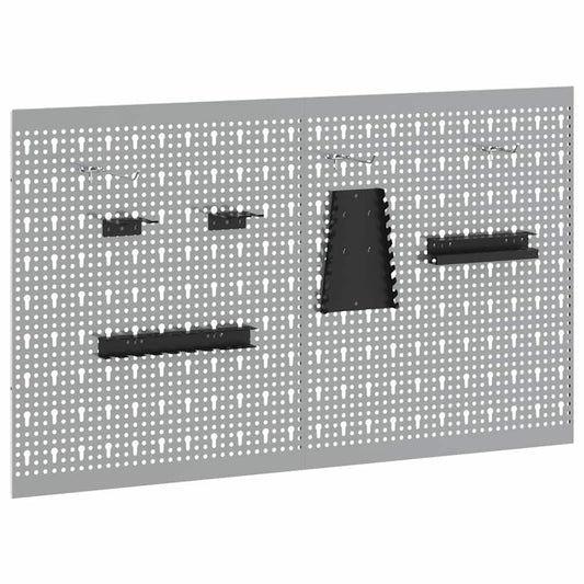 Tool Wall Panel 2 pcs Grey 100 x 1 x 60 cm