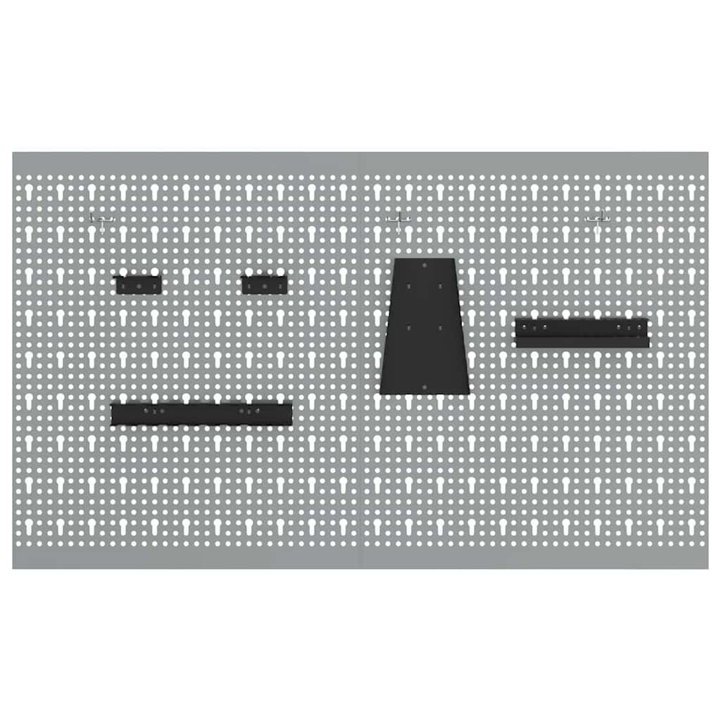 Tool Wall Panel 2 pcs Grey 100 x 1 x 60 cm