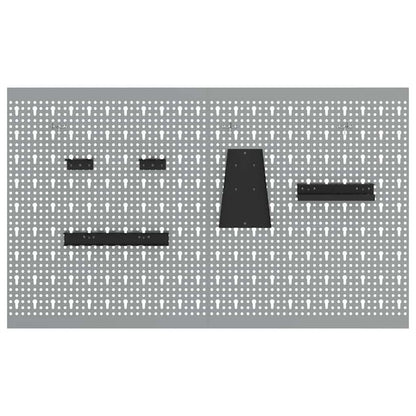 Tool Wall Panel 2 pcs Grey 100 x 1 x 60 cm