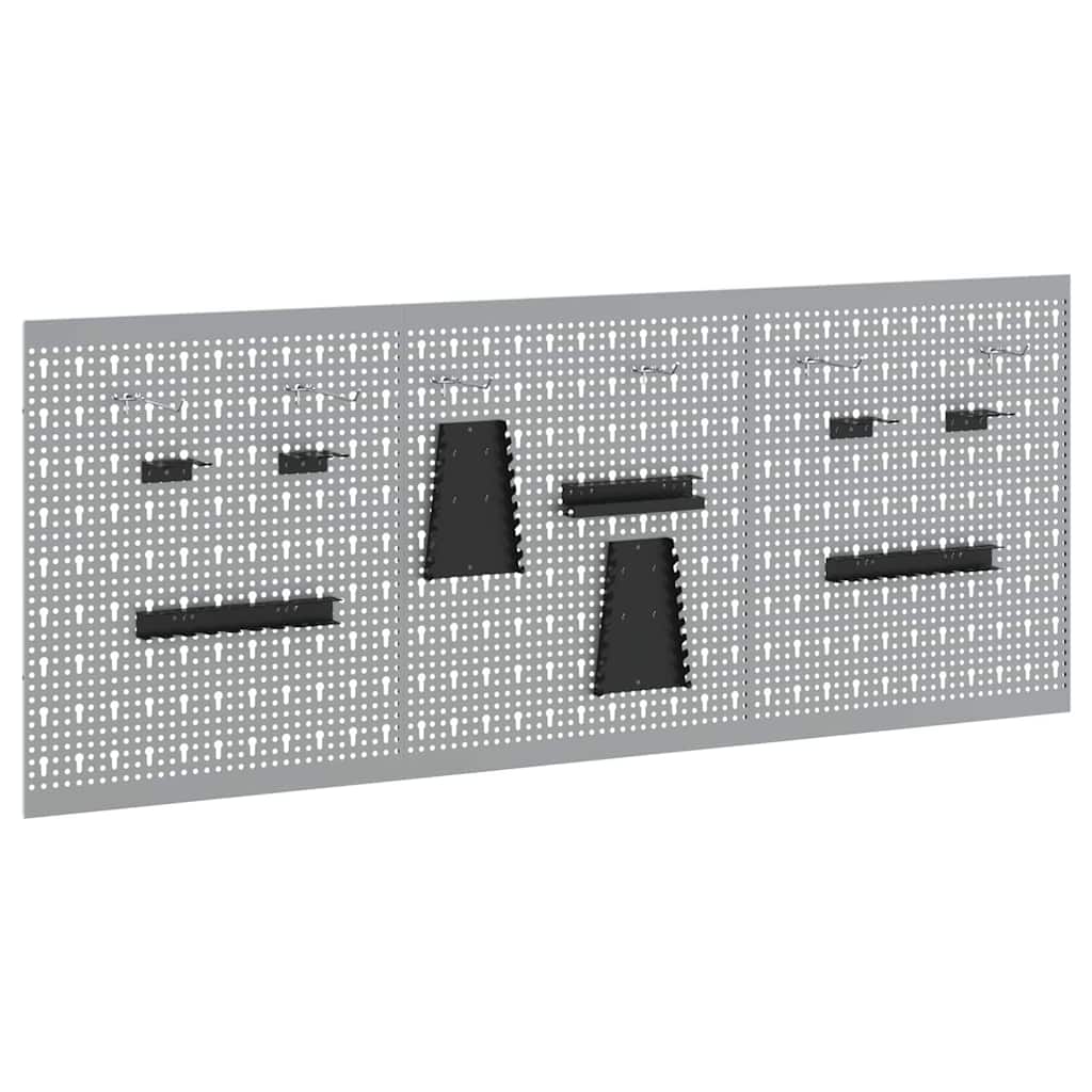 Tool Wall Panel 3 pcs Grey 150 x 1 x 60 cm