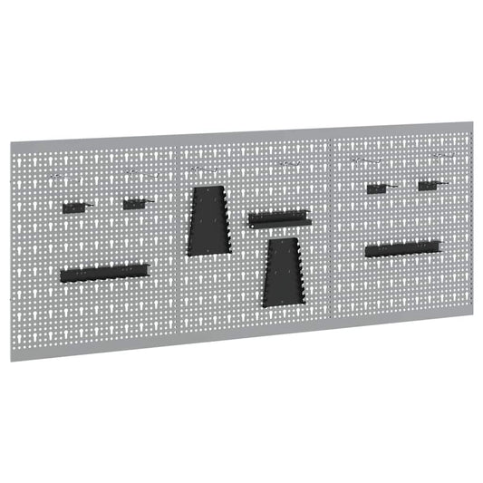 Tool Wall Panel 3 pcs Grey 150 x 1 x 60 cm