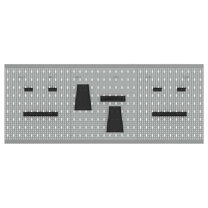 Tool Wall Panel 3 pcs Grey 150 x 1 x 60 cm
