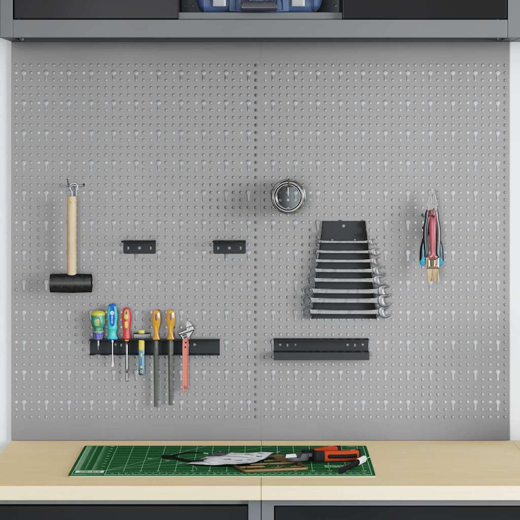Tool Wall Panel 2 pcs Grey 100 x 1 x 80 cm