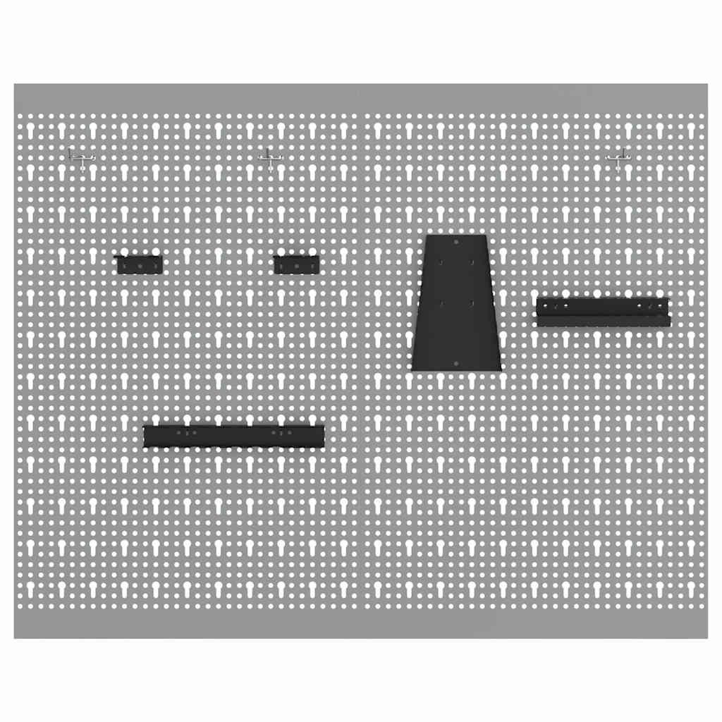 Tool Wall Panel 2 pcs Grey 100 x 1 x 80 cm