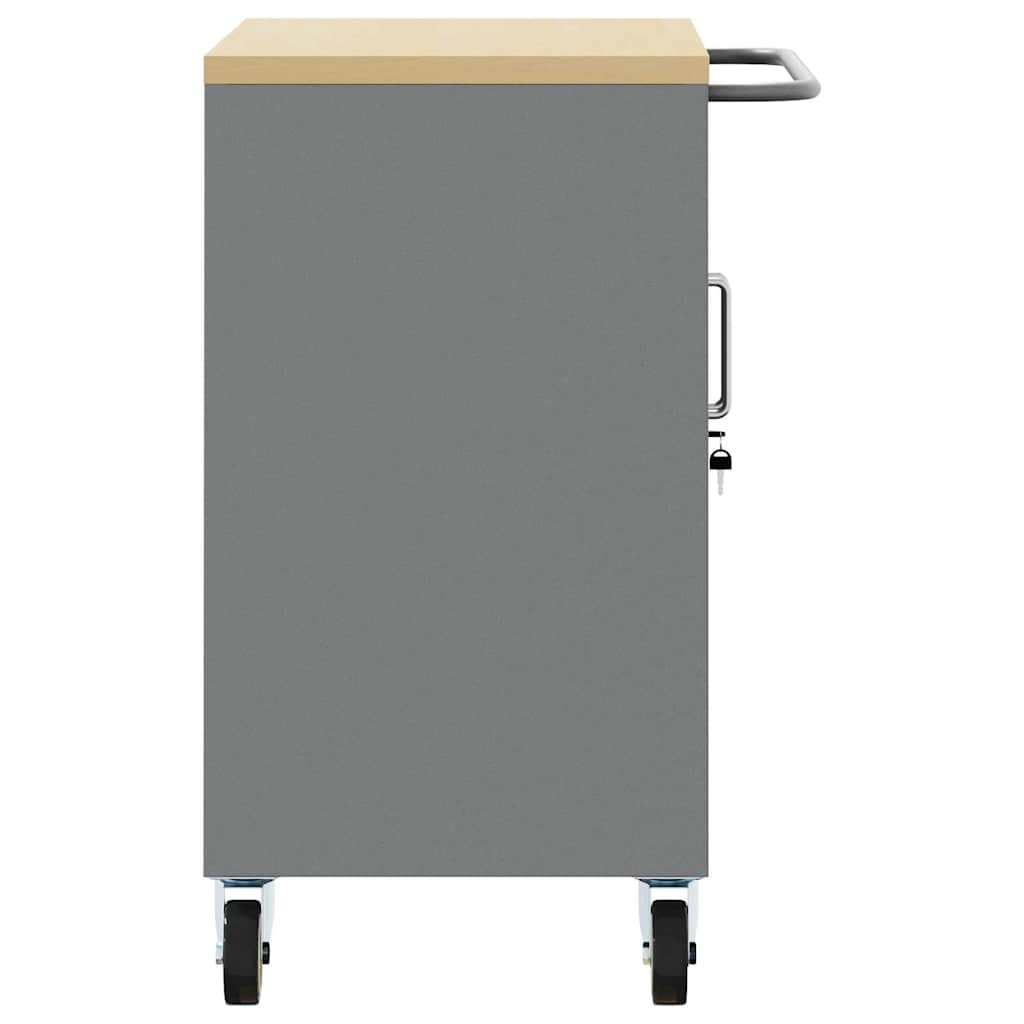 Trolley Rolling Workbench Black and Grey 75 x 45 x 85 cm