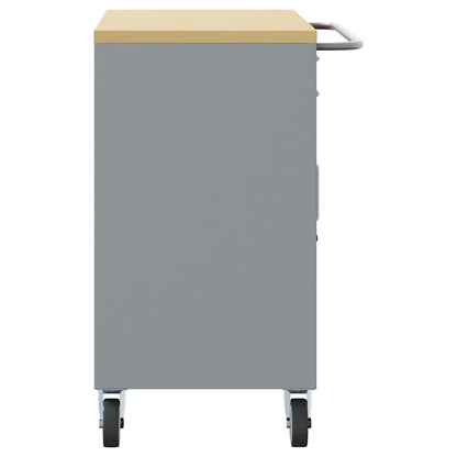 Trolley Rolling Workbench Red and Grey 75 x 45 x 85 cm