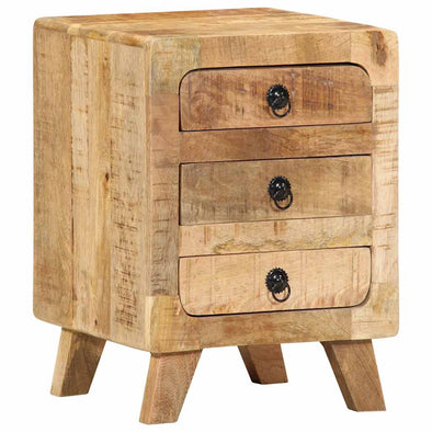 Bedside Cabinet 37x32x50 cm Solid Wood Rough Mango