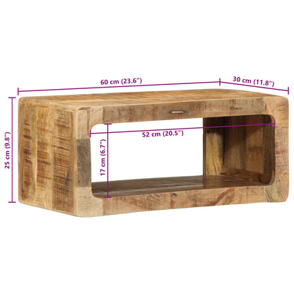 TV Cabinet with Shelf Brown 60 x 30 x 25 cm Solid Mango wood