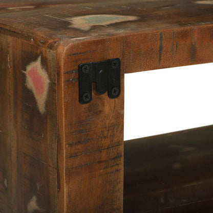 TV Cabinet Multicolour 80 x 30 x 25 cm Solid Reclaim wood