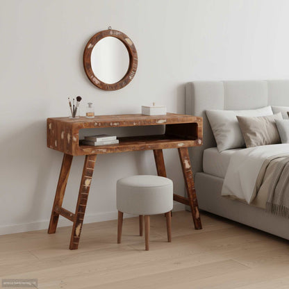 Dressing Table Brown 90 x 76 x 45 cm Solid Reclaim Wood