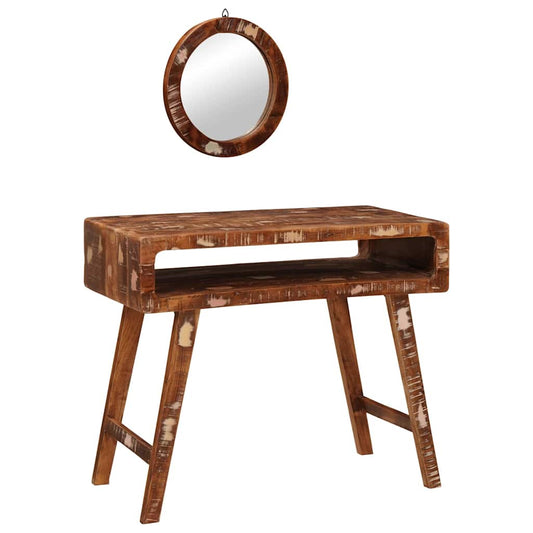 Dressing Table Brown 90 x 76 x 45 cm Solid reclaim wood