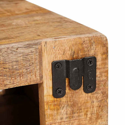 Wine Rack with Storage Brown 44 x 30 x 35 cm Solid Mango Wood