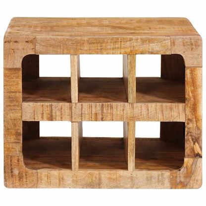 Wine Rack with Storage Brown 44 x 30 x 35 cm Solid Mango Wood