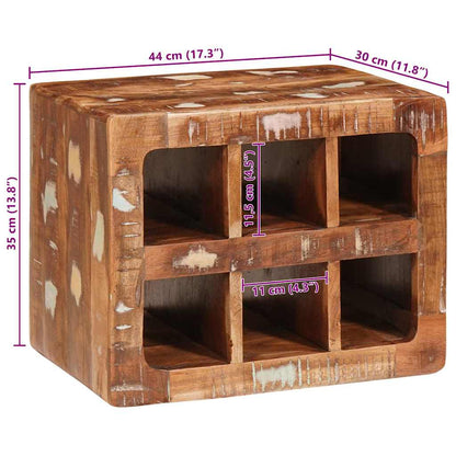 Wine Rack with Storage Brown 44 x 30 x 35 cm Solid Reclaim Wood